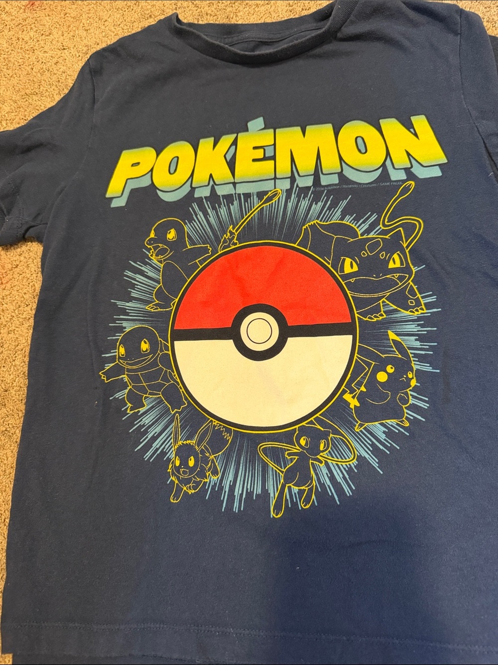 Old Navy Pokémon Graphic Tee Black & Red Girls Medium
